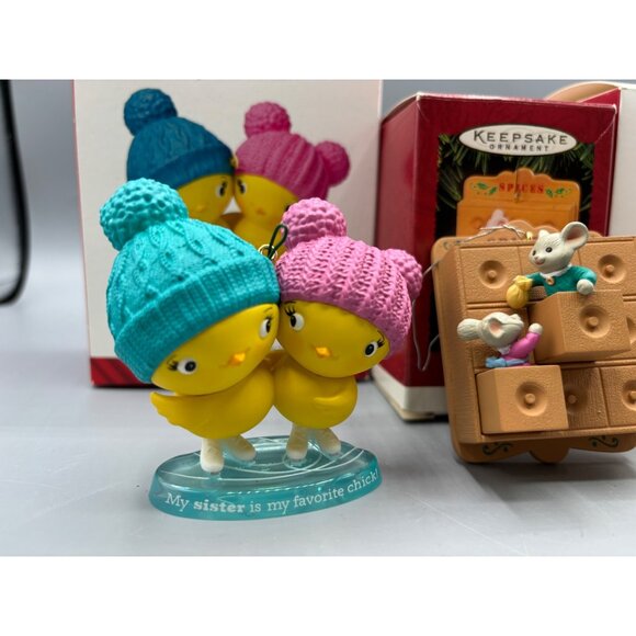 4 Pc Hallmark Keepsake Christmas Ornaments Collection Sisters Theme - Picture 2 of 7